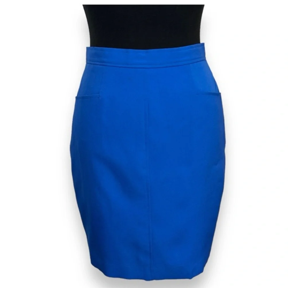 Vintage Thomas Burberry Pencil Skirt Womens 42‎ (US 8) Blue - Picture 3 of 6